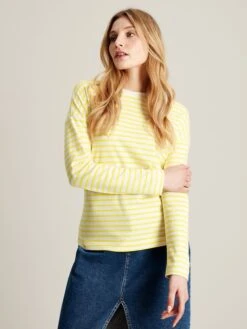 Yellow Drop Shoulder Long Sleeve Top