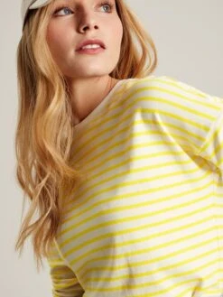 Yellow Drop Shoulder Long Sleeve Top -Elite Fashion Shop C64495s5