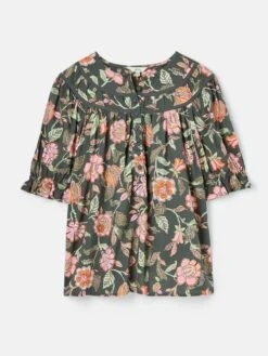 Grey Curved Yoke Blouse -Elite Fashion Shop C80654s6