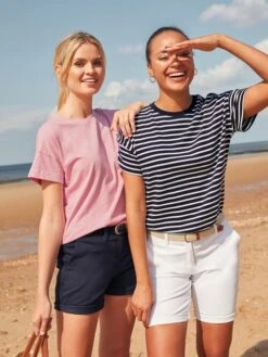 Blue Striped Short Sleeve T-Shirt -Elite Fashion Shop C83098s6