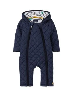 Joules Marlee Quilted Pramsuit With Removable Booties