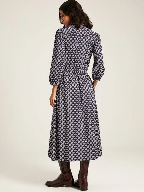 Blue Jersey Shirt Dress 2 Blue Jersey Shirt Dress - Image 2