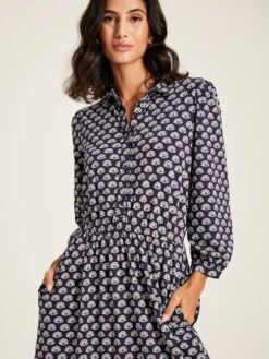 Blue Jersey Shirt Dress 9 Blue Jersey Shirt Dress -Elite Fashion Shop C90345s4