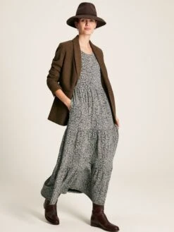 Green Leaf Tiered Jersey Dress -Elite Fashion Shop C92051s3