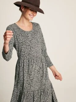 Green Leaf Tiered Jersey Dress -Elite Fashion Shop C92051s4