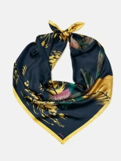 Blue Large Square Silk Scarf -Elite Fashion Shop C98049s4