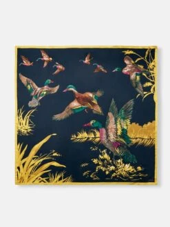 Blue Large Square Silk Scarf -Elite Fashion Shop C98049s5