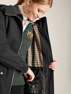 Black Waterproof Zip Through Coat -Elite Fashion Shop C98297s4