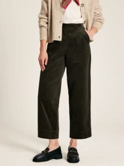 Green Cord Wide Leg Trousers