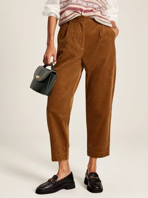 Brown Cord Tapered Leg Trousers 1 Brown Cord Tapered Leg Trousers