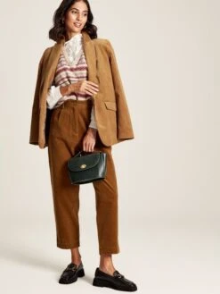 Brown Cord Tapered Leg Trousers 9 Brown Cord Tapered Leg Trousers -Elite Fashion Shop D03728s3