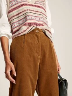 Brown Cord Tapered Leg Trousers 11 Brown Cord Tapered Leg Trousers -Elite Fashion Shop D03728s5