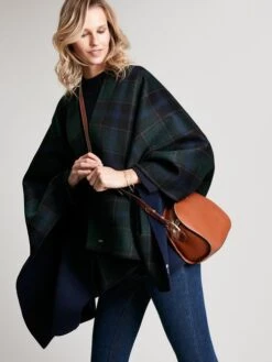 Blue Reversible Wrap Cape