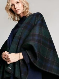 Blue Reversible Wrap Cape -Elite Fashion Shop D24985s6