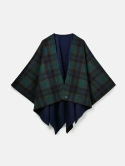 Blue Reversible Wrap Cape -Elite Fashion Shop D24985s7