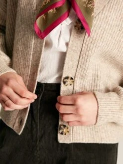 Brown Button Through Knit Cardigan -Elite Fashion Shop D67655s5
