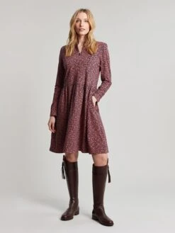 Joules Pink Aurora Zip Down Jersey Dress -Elite Fashion Shop D73398s3