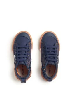 Start Rite Arcade Blue Canvas High-top Zip Up Trainers -Elite Fashion Shop D77473s5