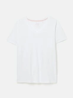 White V Neck T-shirt -Elite Fashion Shop D81645s6