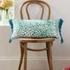 Green Pheasant Floral Cushion