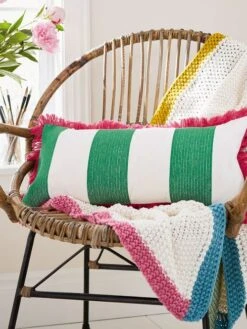 Green Hydrangea Floral Cushion