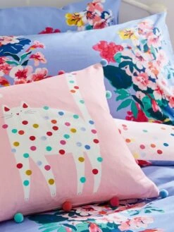 Pink Bakewell Floral Cushion