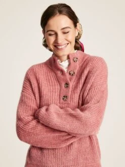 Pink Button Up Jumper -Elite Fashion Shop M48342s4
