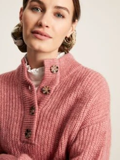 Pink Button Up Jumper -Elite Fashion Shop M48342s5