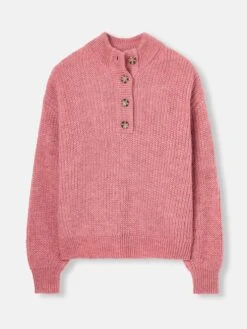 Pink Button Up Jumper -Elite Fashion Shop M48342s6