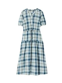 Joules Blue Amalie Check Dress -Elite Fashion Shop M92826s12