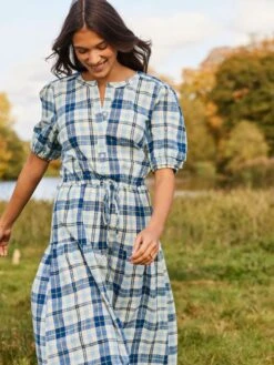 Joules Blue Amalie Check Dress -Elite Fashion Shop M92826s7