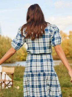 Joules Blue Amalie Check Dress -Elite Fashion Shop M92826s8