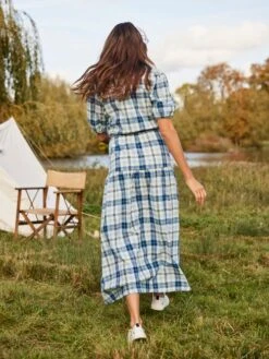 Joules Blue Amalie Check Dress -Elite Fashion Shop M92826s9