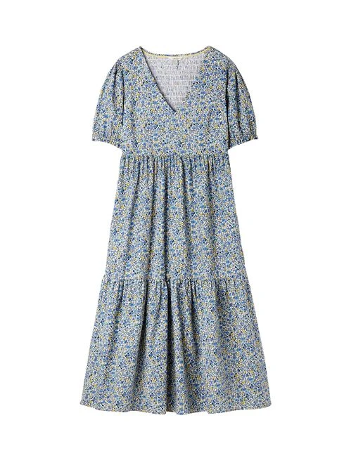 Joules Cream Aura Tiered Cotton Dress 8 Joules Cream Aura Tiered Cotton Dress - Image 8