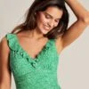 Green Frill Swimsuit