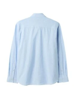 Blue Linen Blend Houndstooth Classic Fit Shirt -Elite Fashion Shop N01043s6