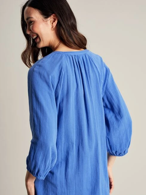 Blue Button Through Blouse 2 Blue Button Through Blouse - Image 2