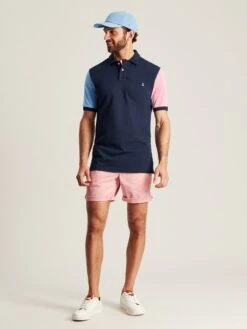 Blue Colourblock Polo Shirt -Elite Fashion Shop N01472s3