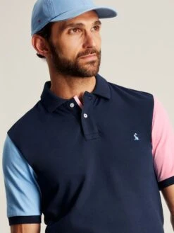 Blue Colourblock Polo Shirt -Elite Fashion Shop N01472s5
