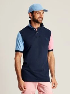 Blue Colourblock Polo Shirt -Elite Fashion Shop N01472s6