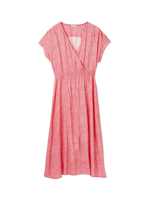 Pink V-Neck With Slit Dress 6 Pink V-Neck With Slit Dress - Image 6