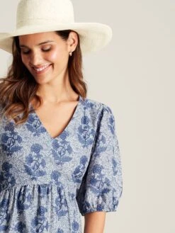 Light Blue V-Neck Tiered Dress -Elite Fashion Shop N02602s4