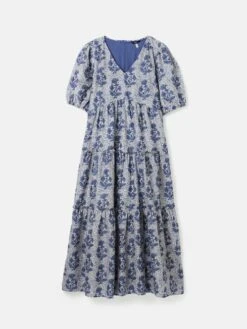 Light Blue V-Neck Tiered Dress -Elite Fashion Shop N02602s7