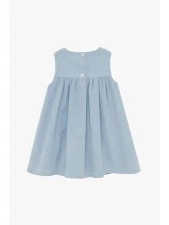 Trotters London Blue Little Pale Jemima Smocked Cotton Pinafore -Elite Fashion Shop N32 275s3