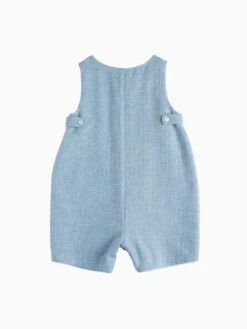 Trotters London Little Pale Blue Herringbone Archie Guardsman Romper -Elite Fashion Shop N32 293s3