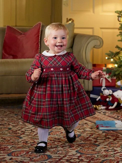 Trotters London Little Red Charlotte Tartan Smocked Dress 1 Trotters London Little Red Charlotte Tartan Smocked Dress