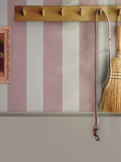 Pink Harborough Stripe Wallpaper