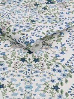 Cream Symmetrical Trellis Ditsy Wallpaper -Elite Fashion Shop N43567s3