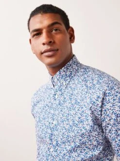 White Print Shirt -Elite Fashion Shop T15 863s4