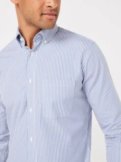 White/Blue Striped Shirt -Elite Fashion Shop T15858s3